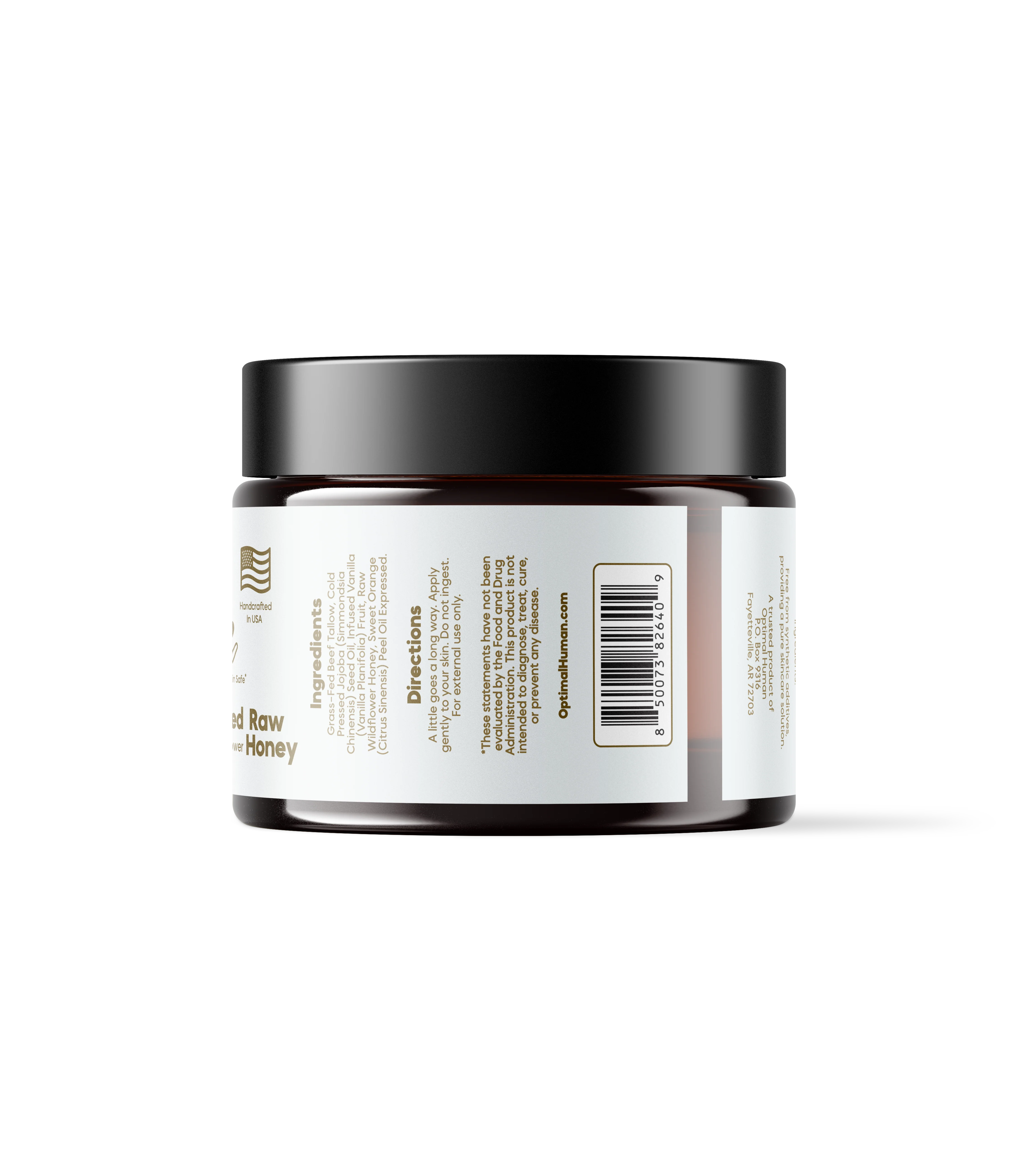 Optimal Human - Grass-Fed Tallow Balm With Raw Honey (2 oz) - Image 4